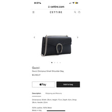 Load image into Gallery viewer, Gucci Dionysus small shoulder bag 2 strap replacement