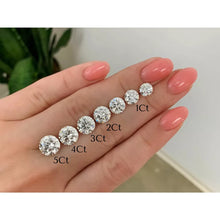 Load image into Gallery viewer, 1.5ct Princess Cut Moissanite Engagement Rings for Women, Brilliant D Color VVS1 Clarity Lab Created Diamond Wedding Rings 14K White Gold Vermeil V Setting Moissanite Rings