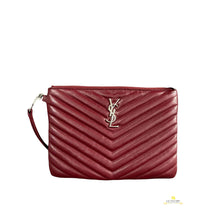 Load image into Gallery viewer, SAINT LAURENT MATELASSÉ TABLET POUCH IN QUILTED LEATHER
