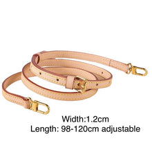 Load image into Gallery viewer, Darn Brown Leather Crossbody Replacement Strap for Damier Ebene Keepall, Speedy 1 inches