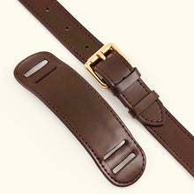 Load image into Gallery viewer, Darn Brown Leather Crossbody Replacement Strap for Damier Ebene Keepall, Speedy 1 inches