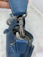 Load image into Gallery viewer, Hermès Evelyne Jean Togo Blue Leather Shoulder Bag