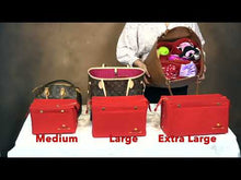 Load and play video in Gallery viewer, Purse Organizer Insert with zipper Handbag & Tote Shaper, Fit Speedy, Neverfull MM GM, 3 Sizes