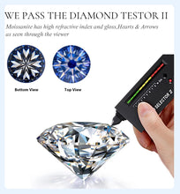 Load image into Gallery viewer, 1-3ct. t.w. Heart Moissanite Solitaire Earrings  (different style and ct. size)
