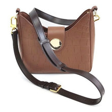 Load image into Gallery viewer, Darn Brown Leather Crossbody Replacement Strap for Damier Ebene Keepall, Speedy 1 inches

