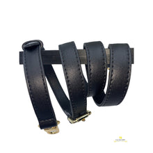 Load image into Gallery viewer, Leather Adjustable Purse Strap Replacement for Cross Body Bag Handbag Black color 1.8cm
