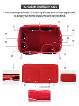 Load image into Gallery viewer, Purse Organizer Insert with zipper Handbag &amp; Tote Shaper, Fit Speedy, Neverfull MM GM, 3 Sizes
