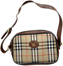 Load image into Gallery viewer, Burberry Oval Vintage Plaid Canvas Shoulder Bag

